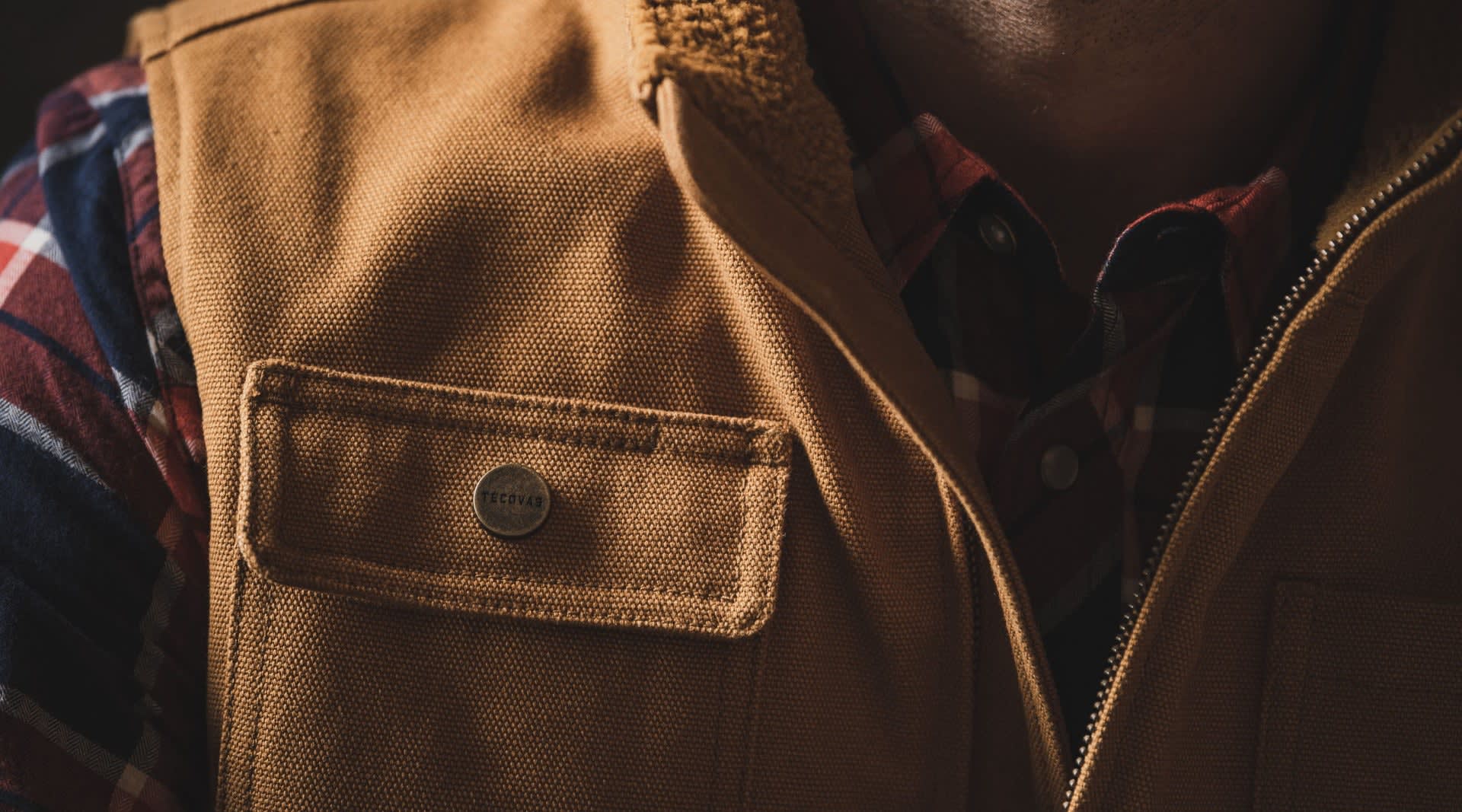 Men's Canvas Vest Button