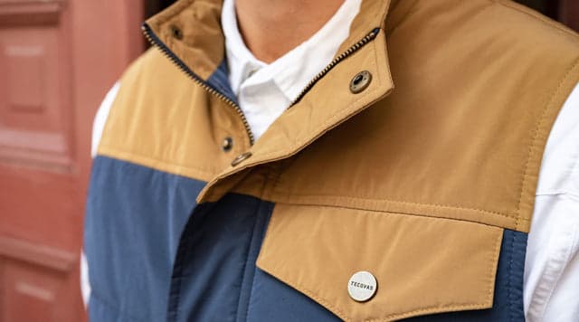 Men's Vest Outerwear Closeup