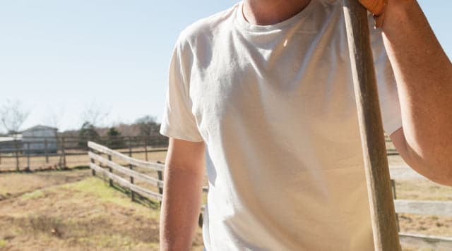 White Pima Cotton Tee Closeup