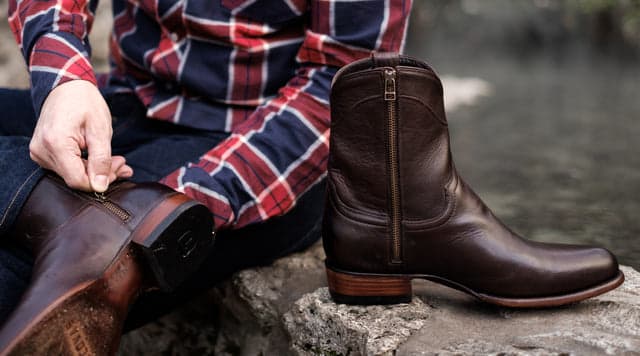 Logisch neef laat staan Men's Zipper Cowboy Boots - Leather Zip-Up Boot | The Dean