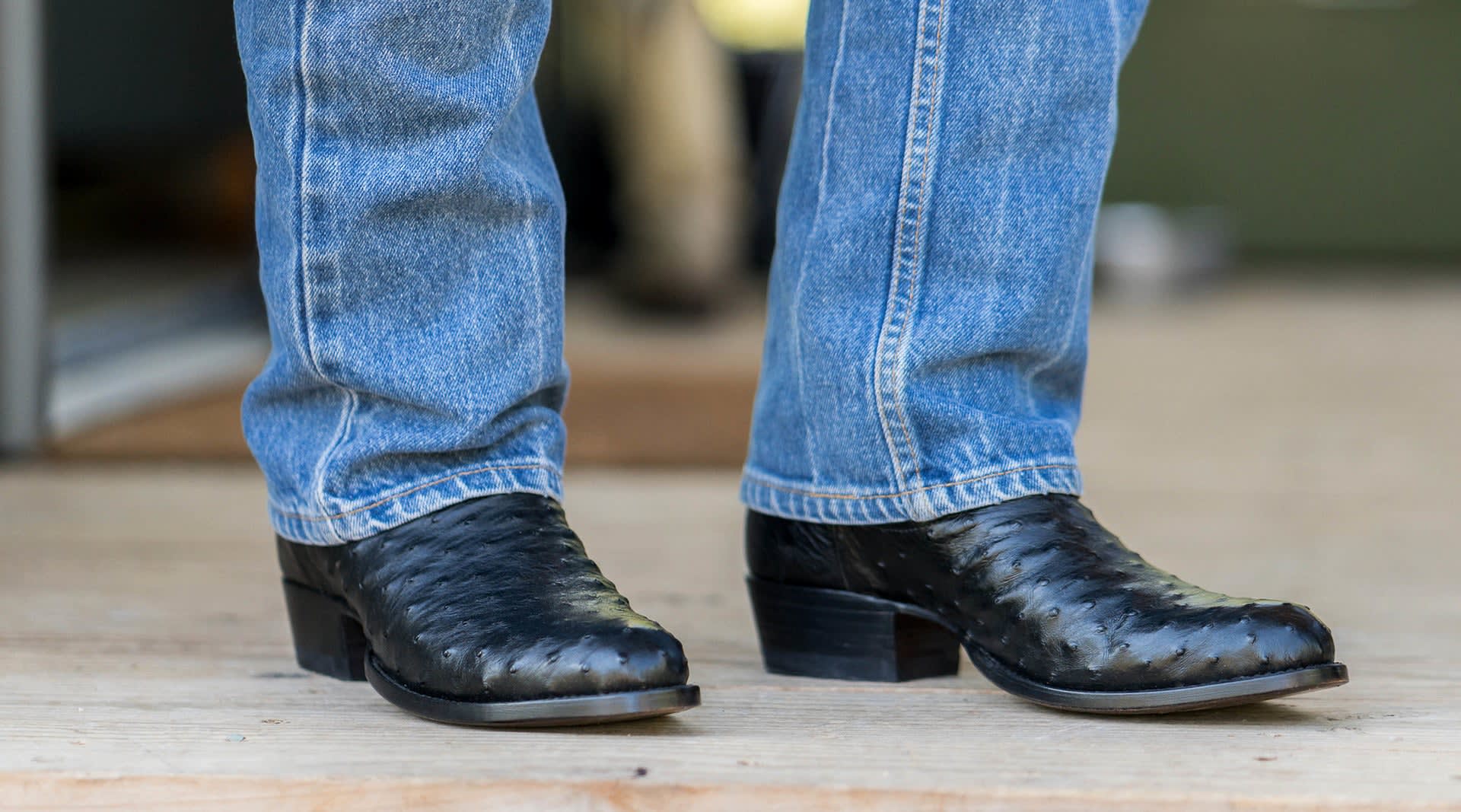 ostrich boots with jeans
