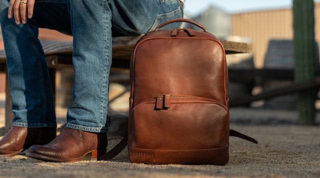 leather back pack