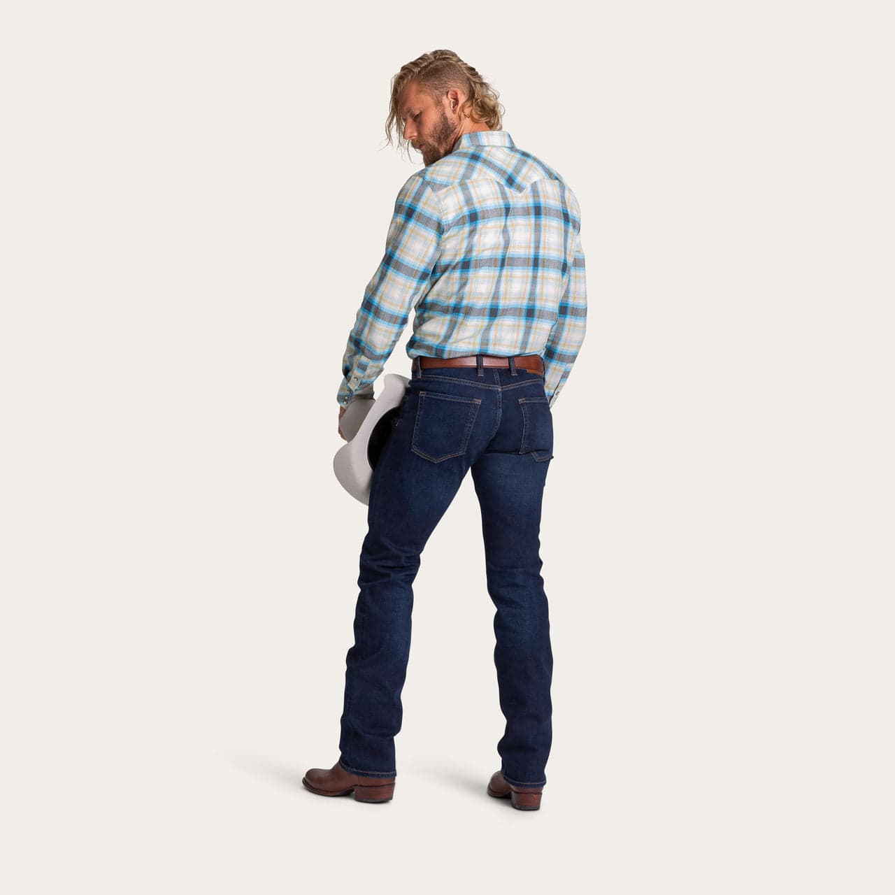Golden Blue Plaid