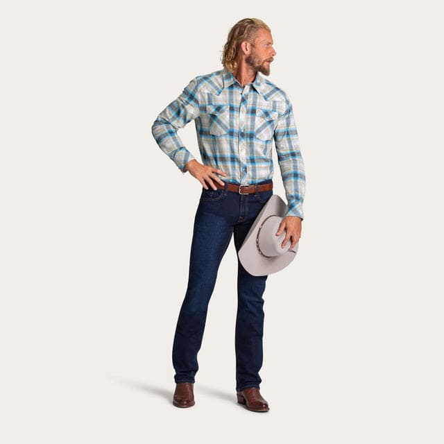 Golden Blue Plaid-toe