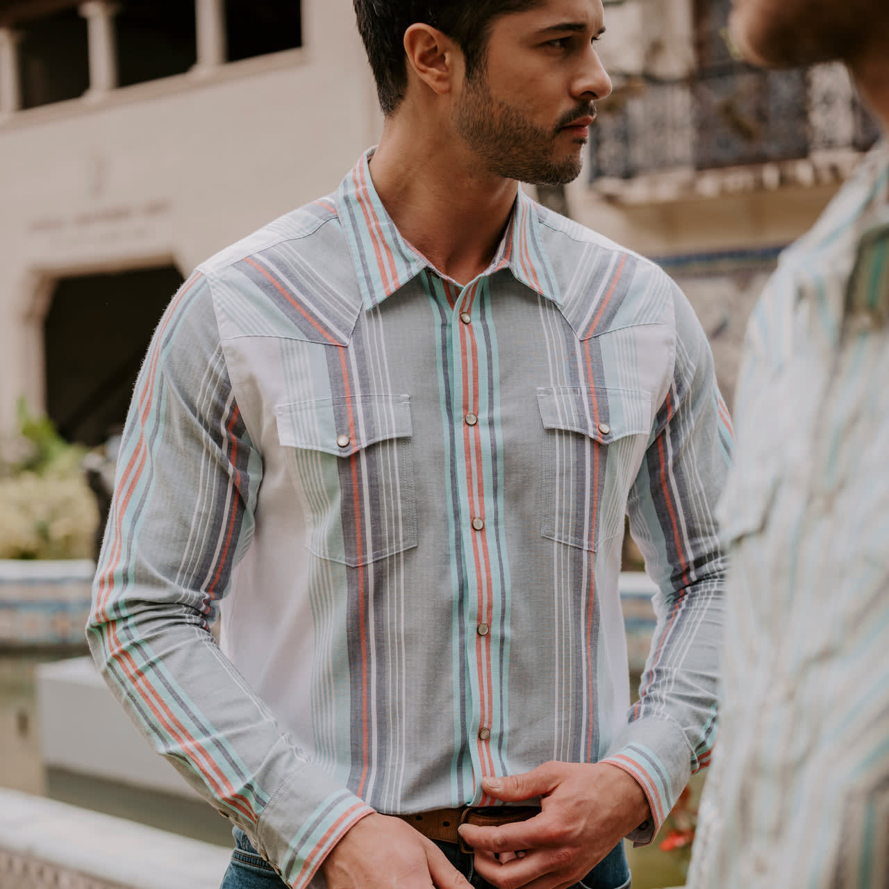 mens shirts with pearl snaps