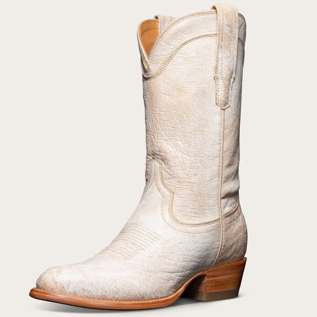 Tecovas Women's THE CHLOE Pearl White Ostrich Western Boots