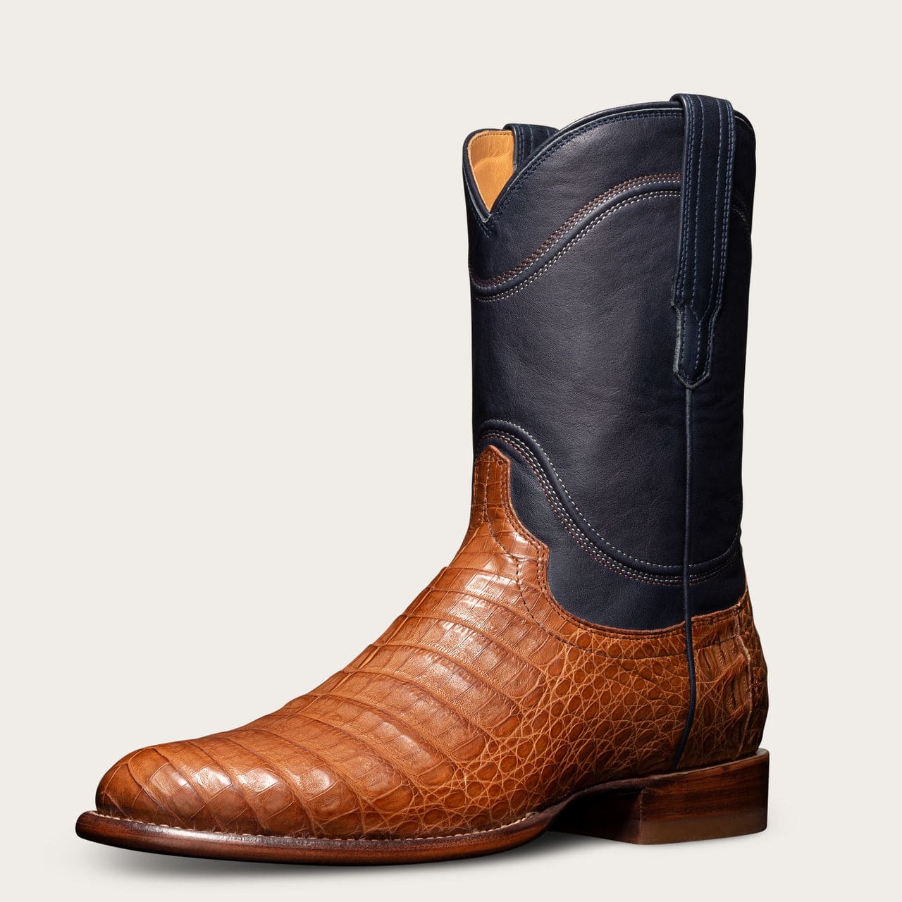 caiman belly roper boots