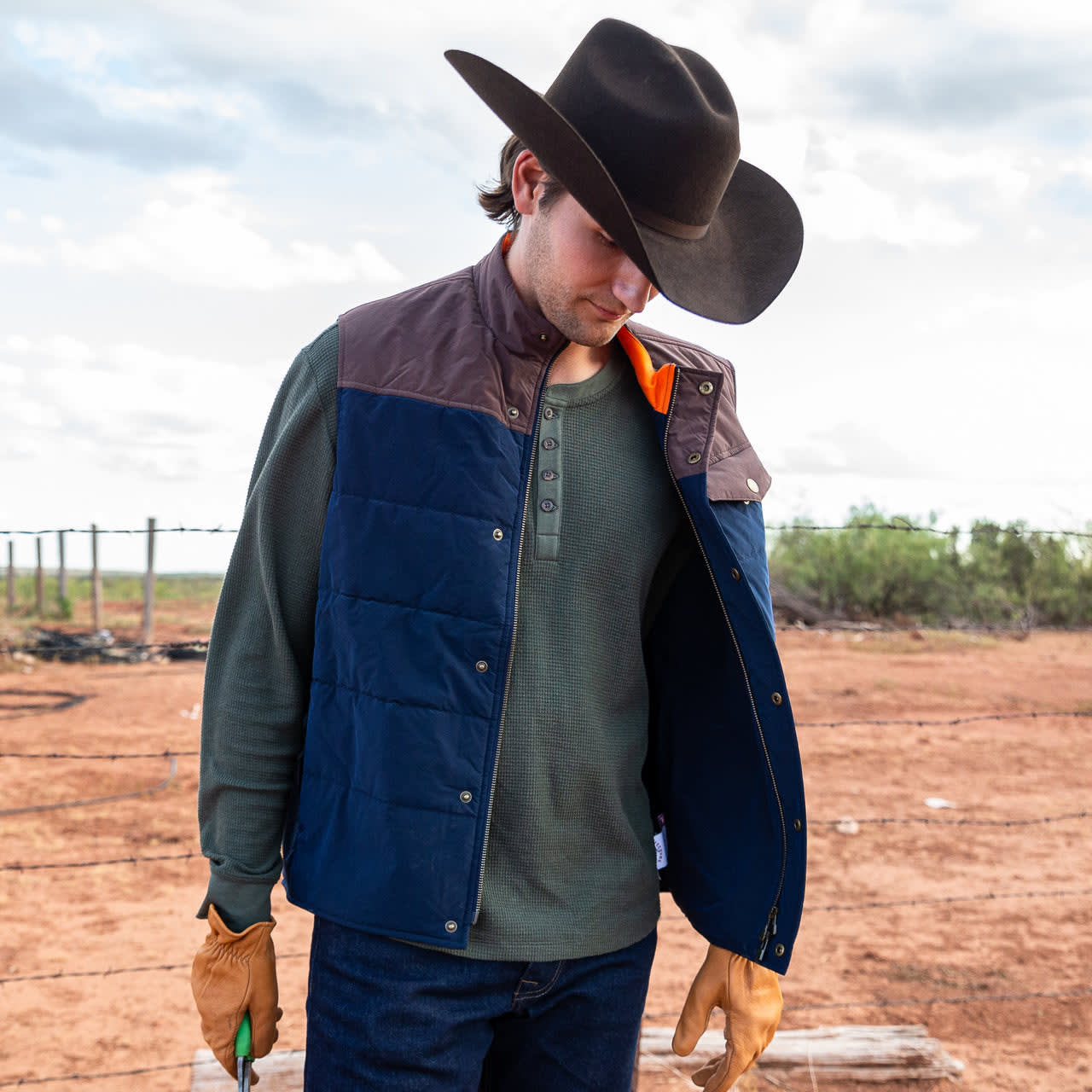 cowboy down vest