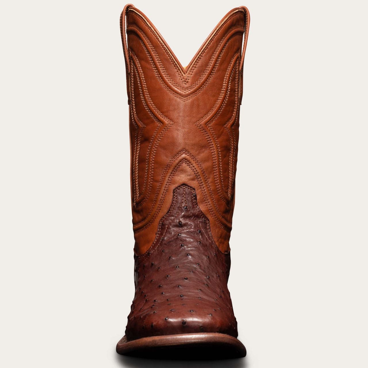 Men's Broad Square Toe Ostrich Boot - Ostrich Cowboy Boot | The Emmitt