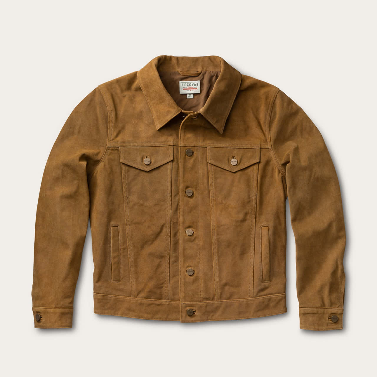 Men's TRUCKER Suede Leather Jacket Western Classic Denim Style Shirt Jacket 1280
