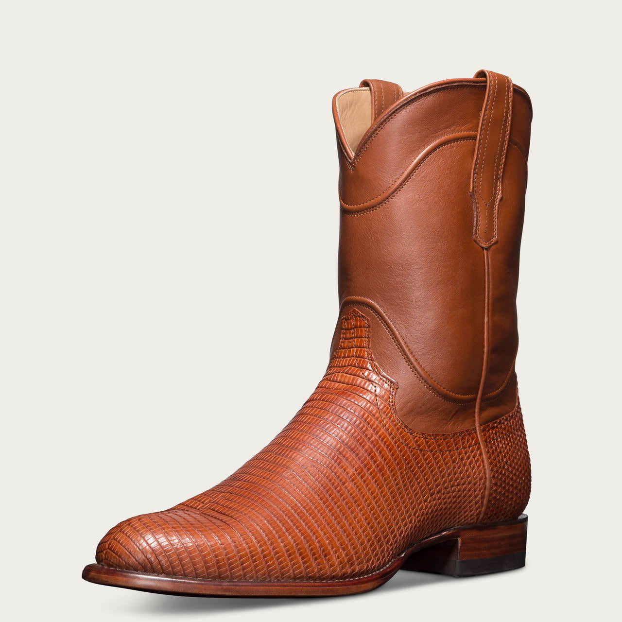 lizard leather boots