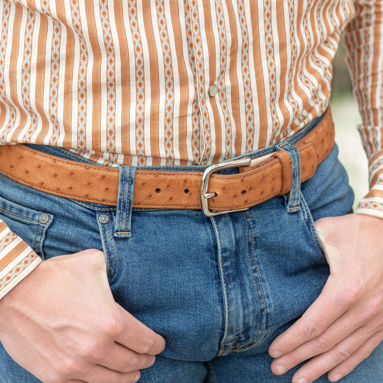 tecovas ostrich belt