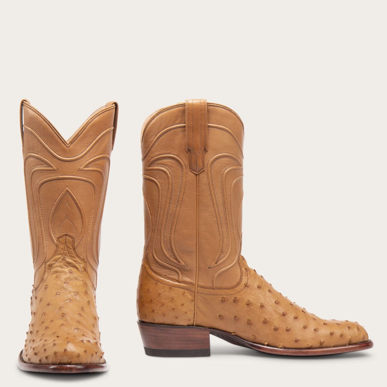 mens ostrich skin cowboy boots