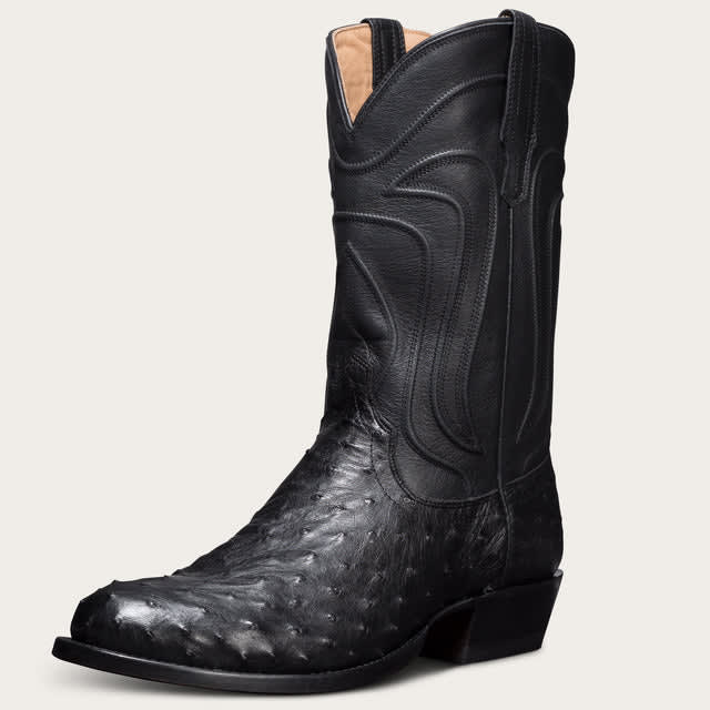 Ostrich Skin Cowboy Boots - Full Quill Ostrich Boot | The Wyatt