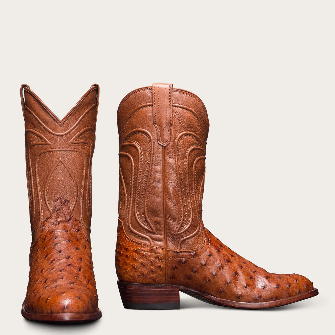 ostrich skin western boots